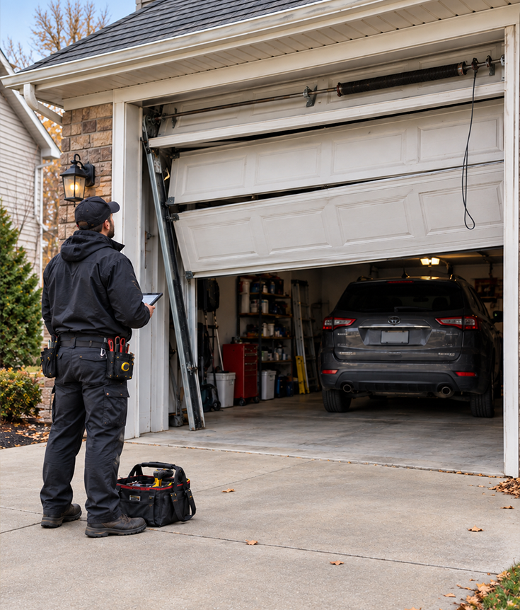 Emergency garage door repair and inspection service in Plainfield IN
