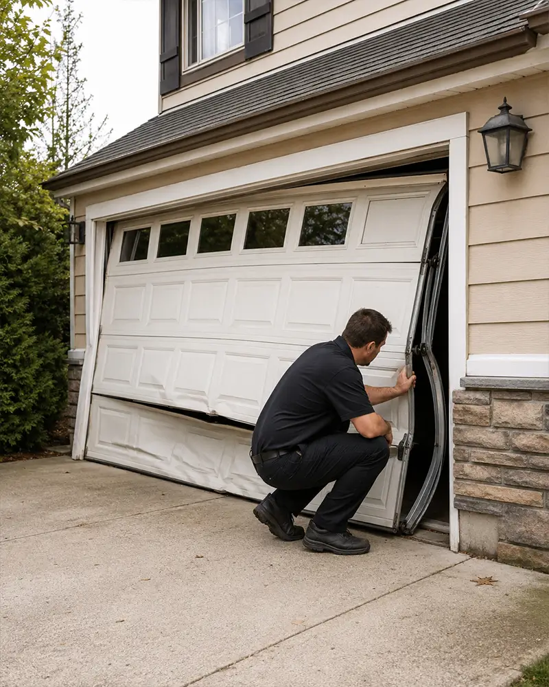 Plainfield Garage Door Pro before reparing