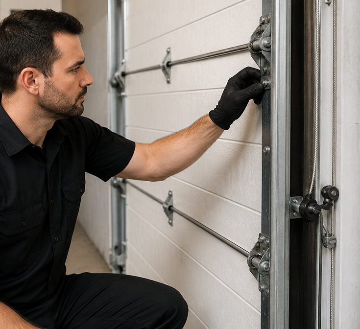 Garage door parts inspection