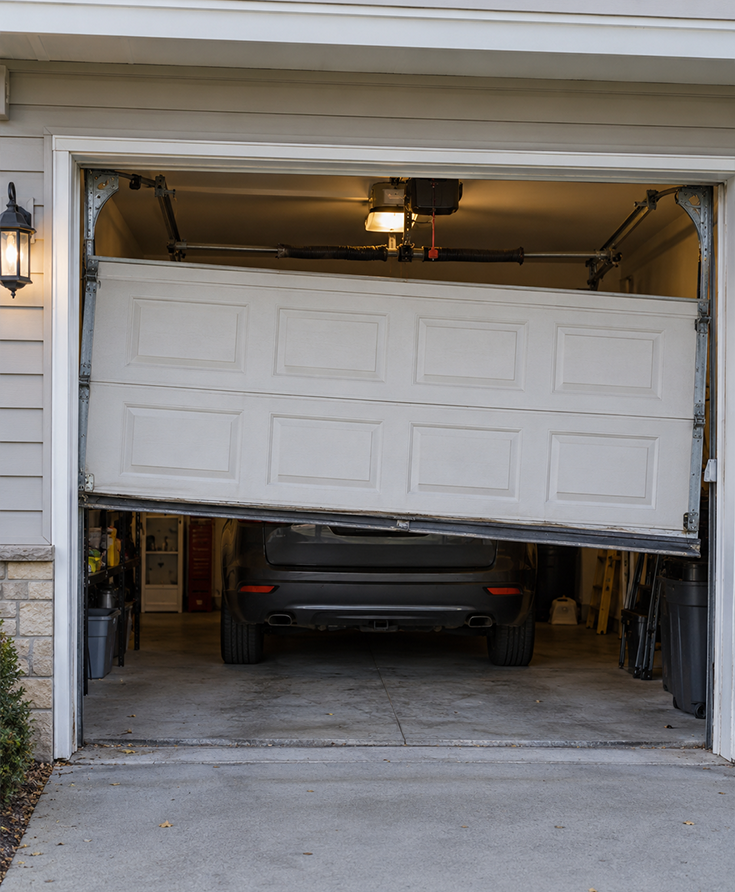 Residential garage door hardware and security inspection in Plainfield IN