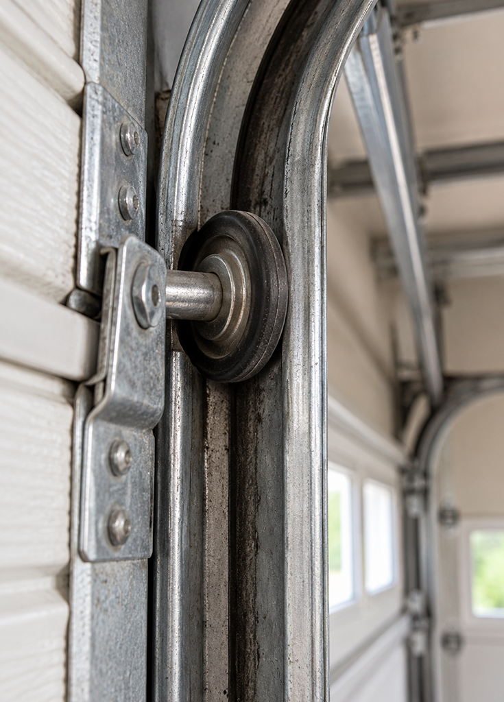 Garage door roller inspection