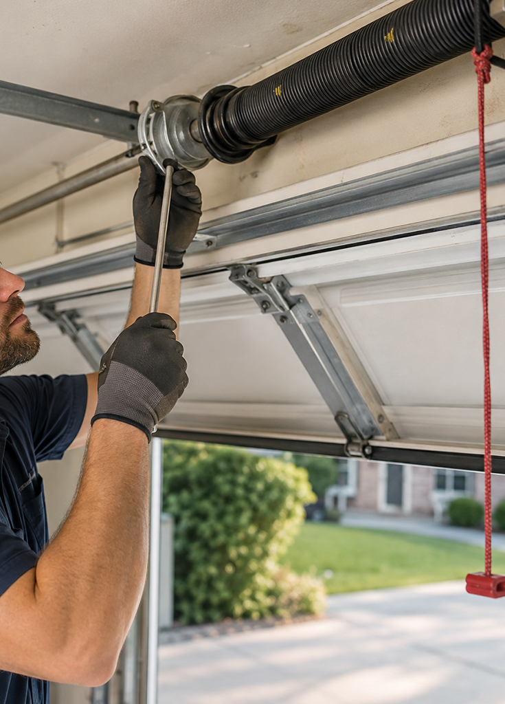 Garage door spring service