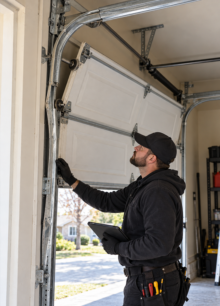 Garage door track repair in Plainfield IN